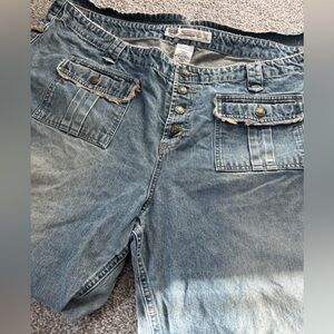 Y2K Vintage Grunge Faded Glory Streetwear Distressed Straight Leg Jeans 2X - 3X